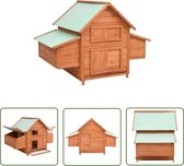Bol.com The Living Store Houten Kippenhok - 152 x 96 x 110 cm - Met Nestkasten aanbieding