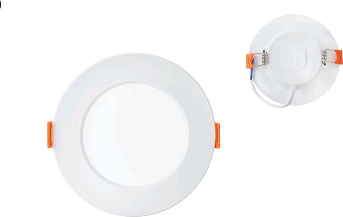 ALEXIS - LED inbouwlamp - 6W - Aanpasbare Kleur CCT - 510 Lumen - Rond - Mat Wit - Buiten Diameter 108 mm