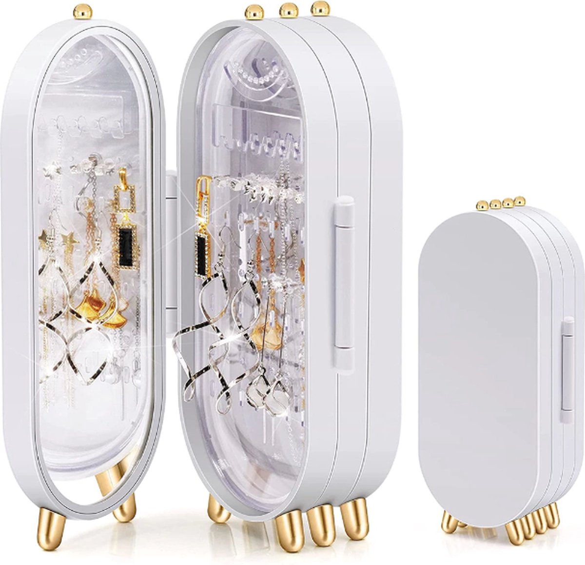 Witte sieraden organizer