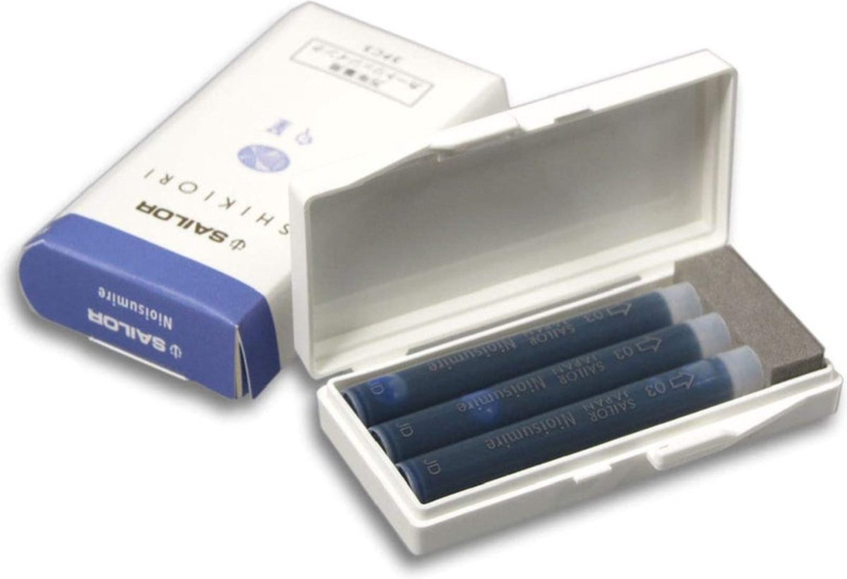 Sailor set van 3 Ink Cartridges Shikiori, Paars Blauw