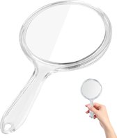 Bol.com Handspiegel met handvat dubbelzijdige handspiegel 1 x 3 x vergrotingsspiegel reis-make-upspiegel make-upspiegel handspie... aanbieding