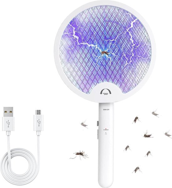 Elektrisch insectenracket USB oplaadbaar - 3000 V elektrische ...