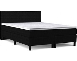 Boxspring Basic - 160x200 cm - Pocketvering - Skai Zwart
