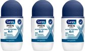 Sanex Men Active Control Déodorant Anti-Transpirant Roller 50 ml - Pack économique 3 pièces