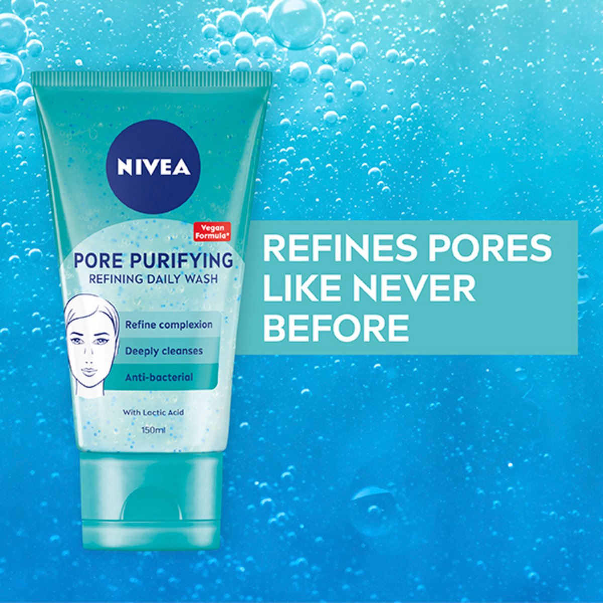 NIVEA Essentials Dagelijkse Reinigingsscrub - Reinigingsscrub - Gezichtsreiniger - Voor de onzuivere huid - Melkzuur - Magnolia extract - 3x150 ml thumbnail 2