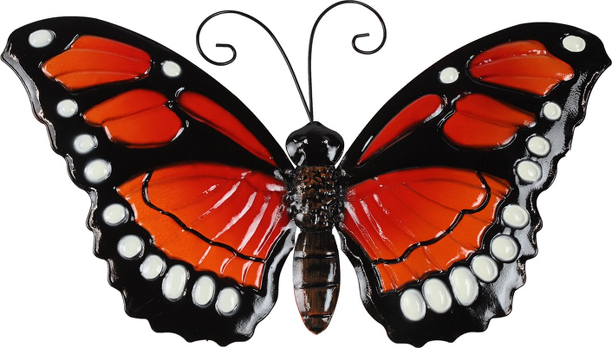 Wandversiering vlinder Blaze rood