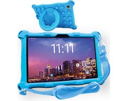 AngelTech Kindertablet XL PRO II - Android 16 - 6+8GB RAM – 128+64GB - Snelle 10 inch Kindertablet - Vanaf 3 Jaar – 100%Kidsproof – Ouderlijk Toezicht – 360° Fidgy Beschermhoes – Blauw