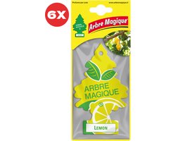 6 stuks Citroen Arbre Magique Geurboom luchtverfrisser voor in de auto Lemon – Car Parfum – Geurboompje – Geurbooster – Wonderboom – Geurverfrisser – Nieuwe Auto – Autogeur – Autoparfum – Geurblad