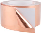 Kopertape - 50M - Breedte 2.5CM - Geleidende Tape - EMI Afscherming - Kopertape Anti Slakken - Alternatief op Slakkenkorrels - Ongediertewering - Geleidende Tape - Slakkenvallen - Kopertape - Koperfolie - Alternatief op Slakkenkorrels - Slakkenval