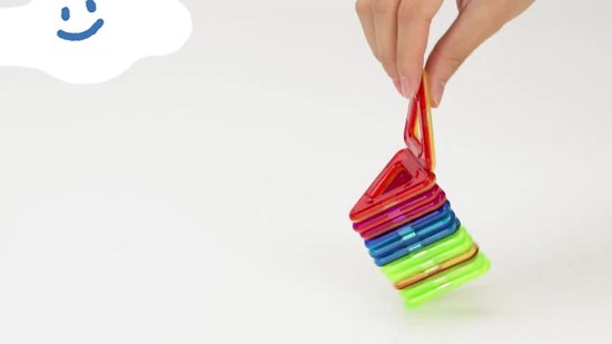 Jojoy BUILDNETIC Set de 50 blocs de construction magnétiques pour Enfants – Jouets créatifs pour le raisonnement et le développement spatial