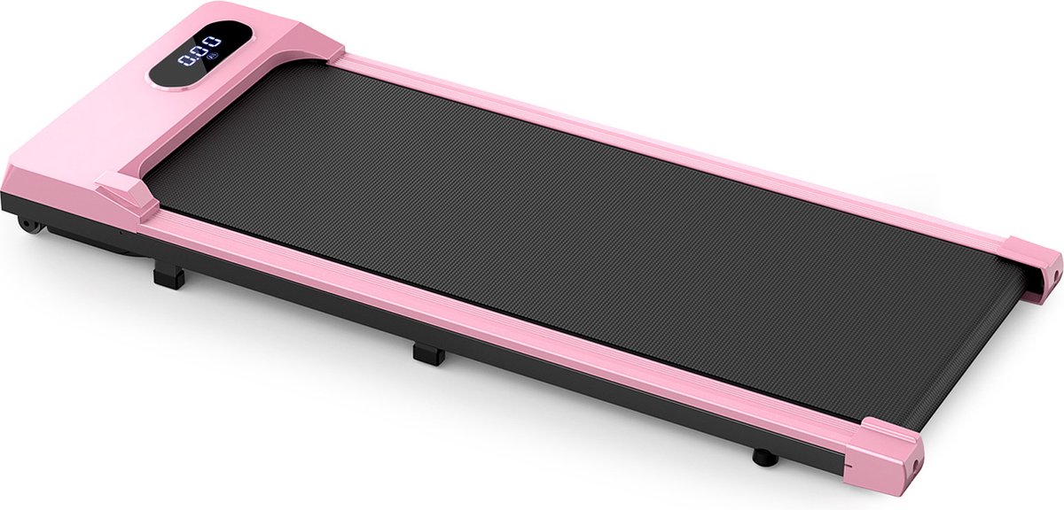 Draagbare loopband - Elektrische loopband - Wandelpad 1-8 km/u,2.5HP - Met afstandsbediening en LCD-scherm - Roze