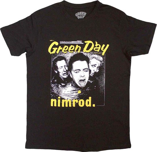 Green Day - Yellow Pick -Nimrod Heren T-shirt - S - Zwart