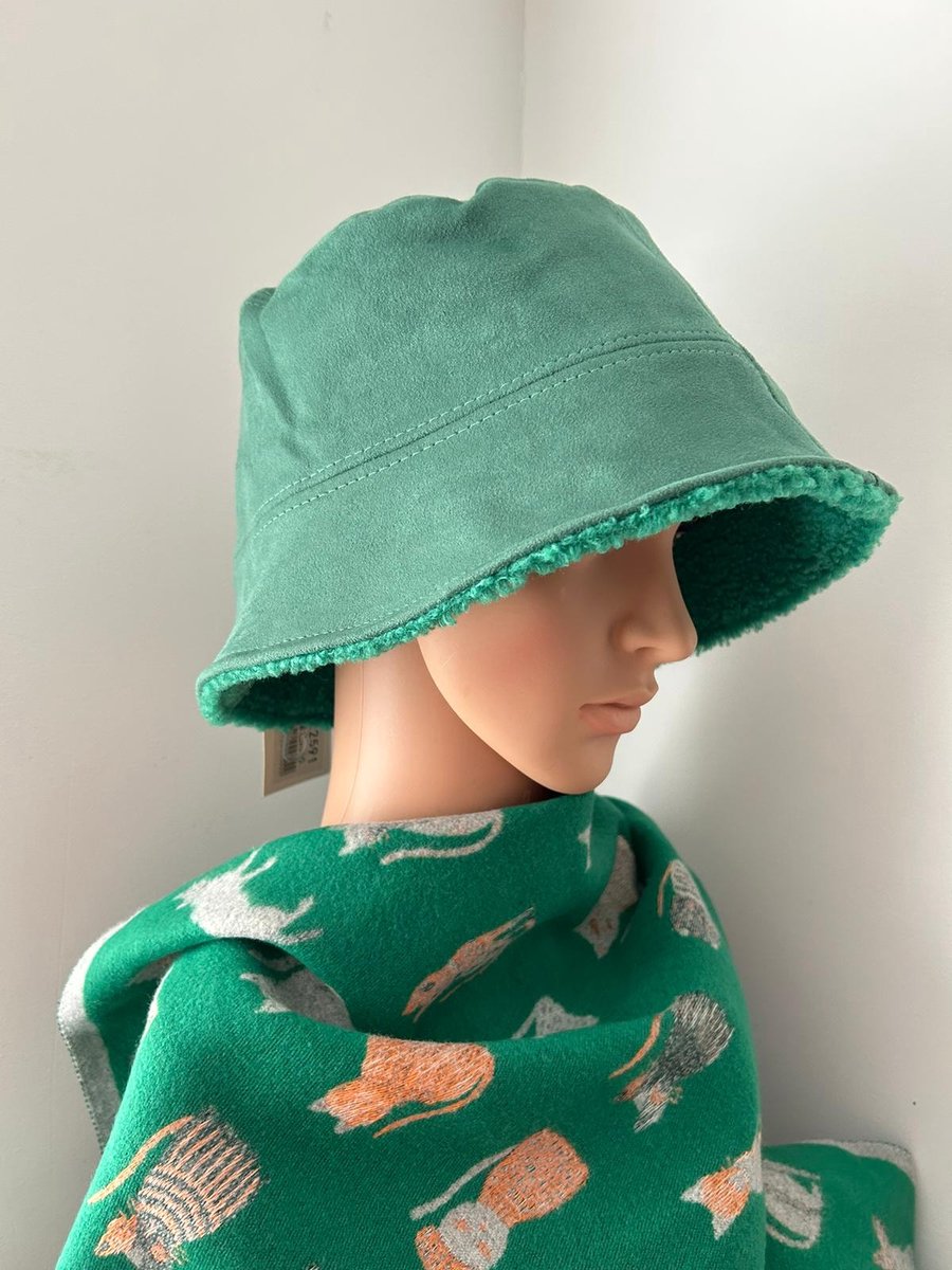 Bucket Hat dames winter, dames pluche bucket hoed, vissershoed van pluche, vissershoed design dames winter casual winter warm voor meisjes pluche warme emmer, Beige, Eén maat