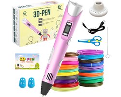 foto van CosyPlace 3D Printer Pen XXL Starterspakket voor Kinderen & Volwassenen - Speelgoed met Accessoires - 100M Filament Vullingen - Scribbler - Tekenboek