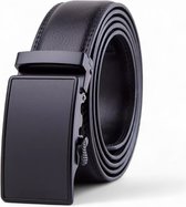 LOUD AND CLEAR® - Heren Riem - Leren Riem - Lederen Riem - Automatische Gesp - Zwart - 120 cm