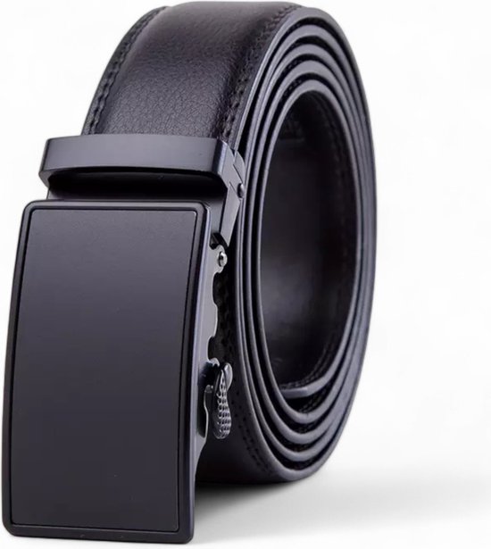 LOUD AND CLEAR® - Riem Homme - Cuir - Zwart Mat - 120 cm