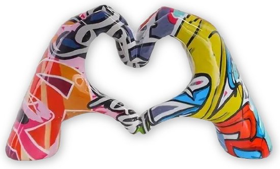 Mauropet - Love Sign Hands - Street/ Pop Art - Sculpture - Polyrésine - UNIQUE !