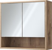 Vicco Eliza Badkamerspiegel – 70 x 65 cm met 2 deuren Viking Eik