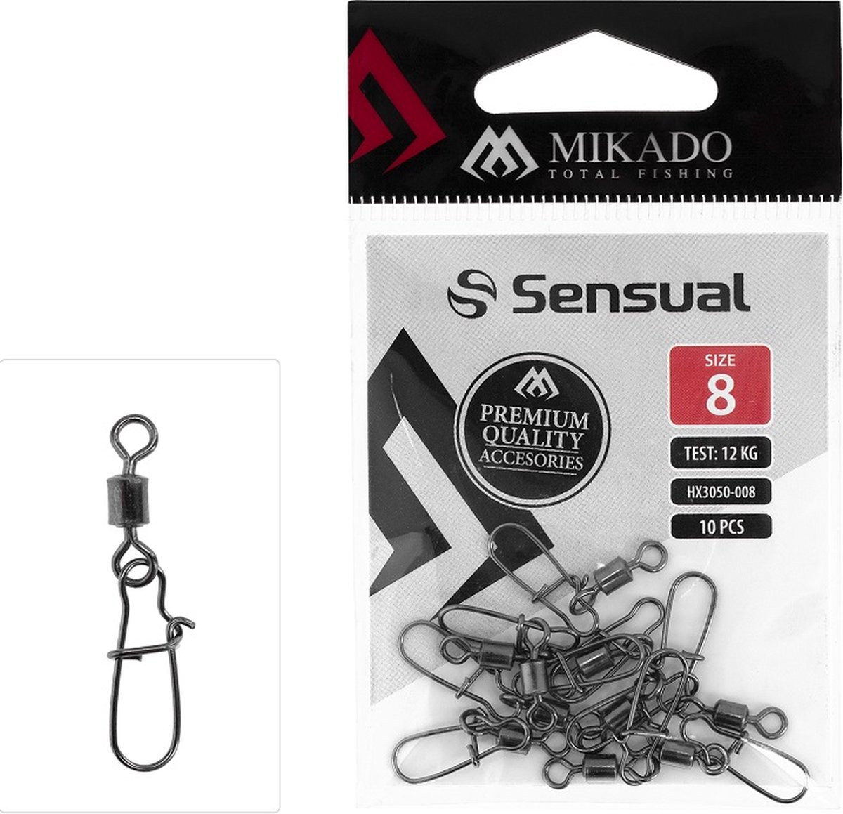 Mikado | Roller Swivel met Fastlock Snap | NO 6 BN | 10 stuks | Premium Quality