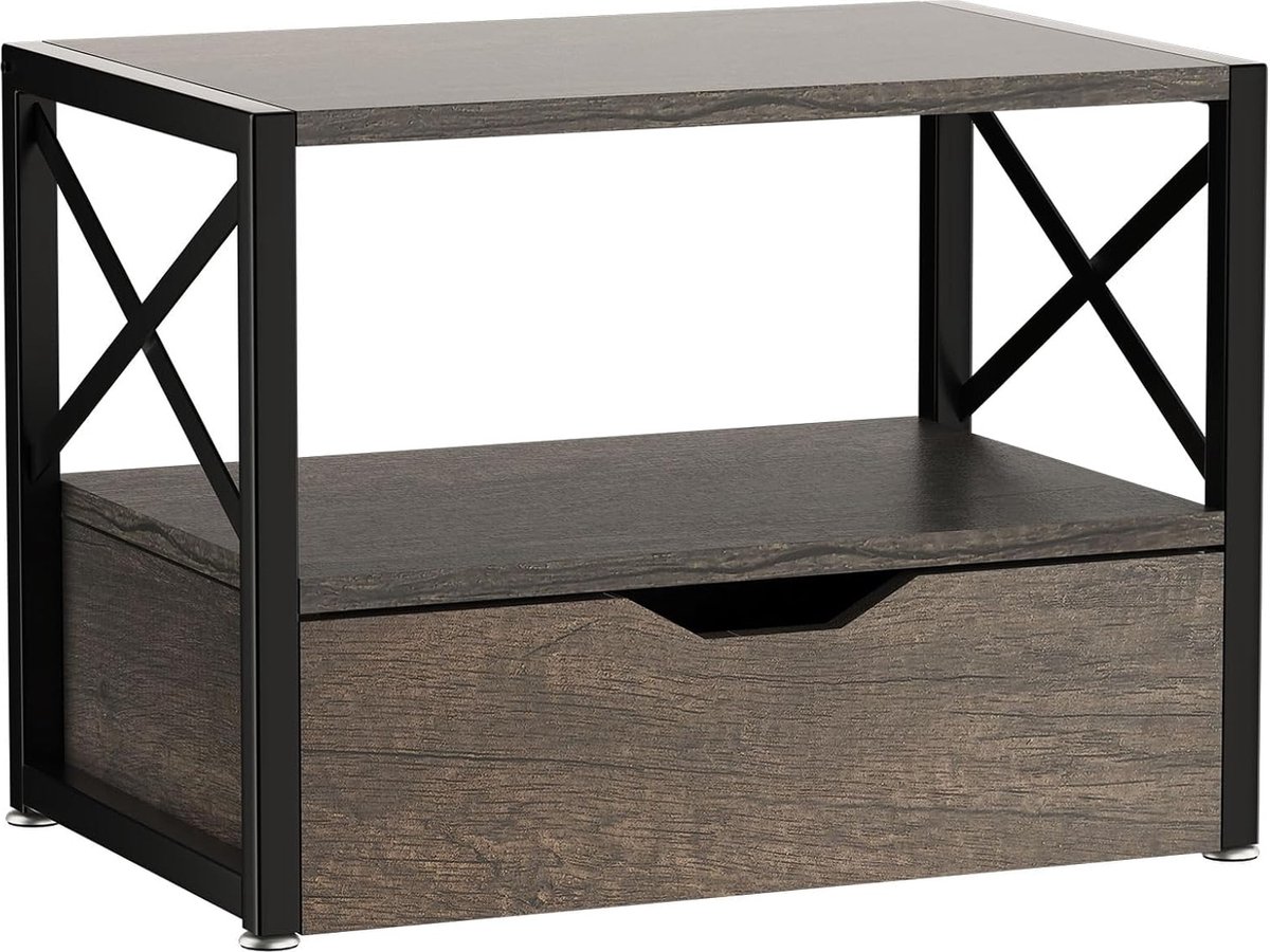 Goodivery ® Stijlvolle en Functionele Tweelaagse Bureau Organizer voor Printer en Accessoires in Grijs