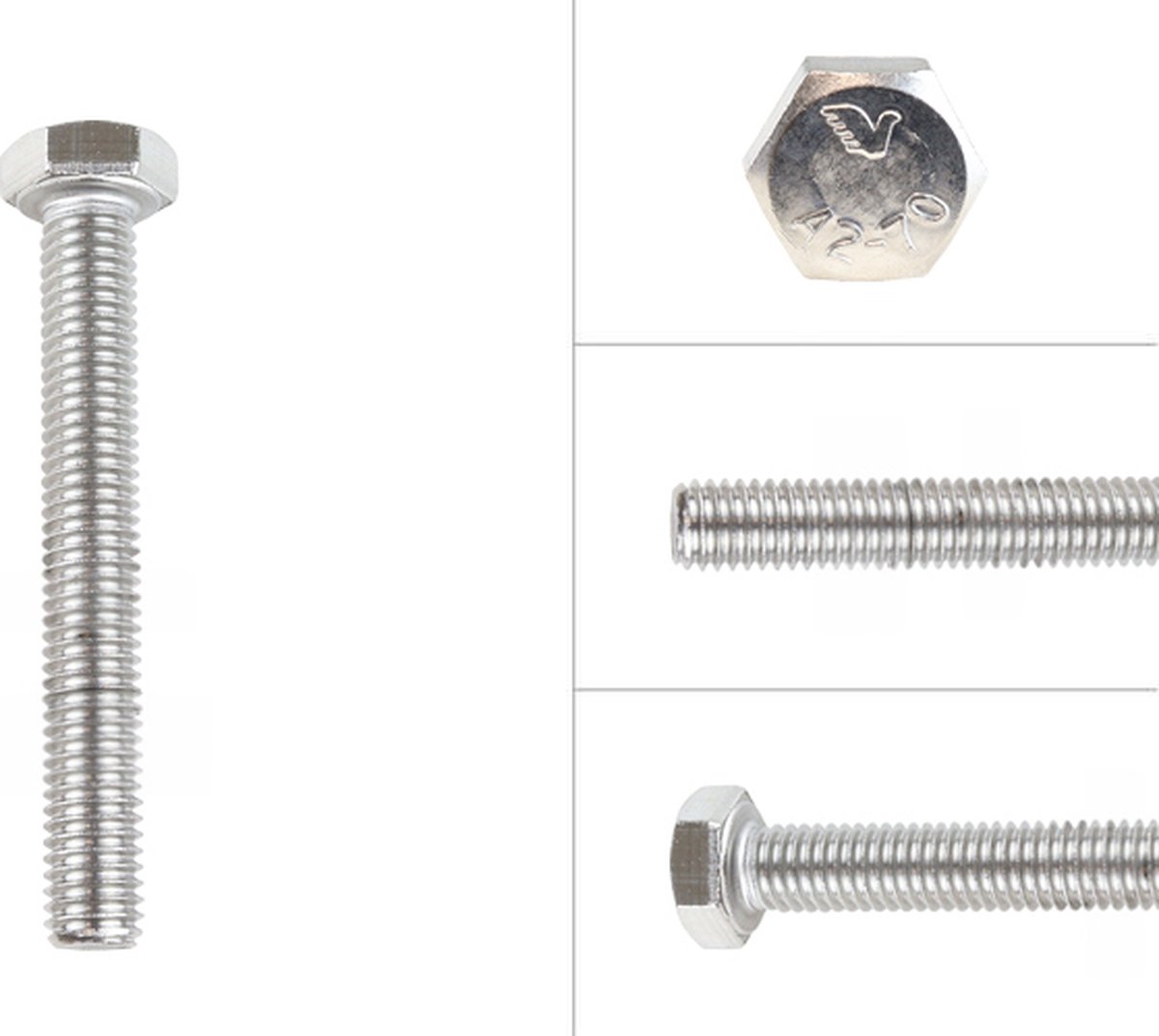 Tapbouten RVS M8 x 60 mm | 100 stuks