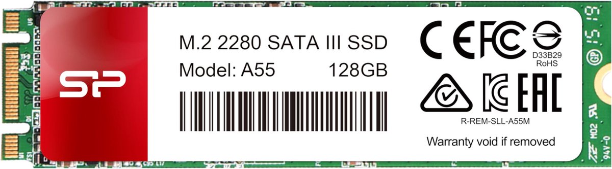 Silicon Power SP128GBSS3A55M28 internal solid state drive M.2 128 GB SATA III SLC