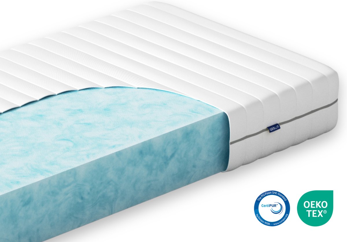 Akkon® Hybrid Matras 140x190 - 14 cm dik | Koudschuim HR45 - Kwaliteitsmatras