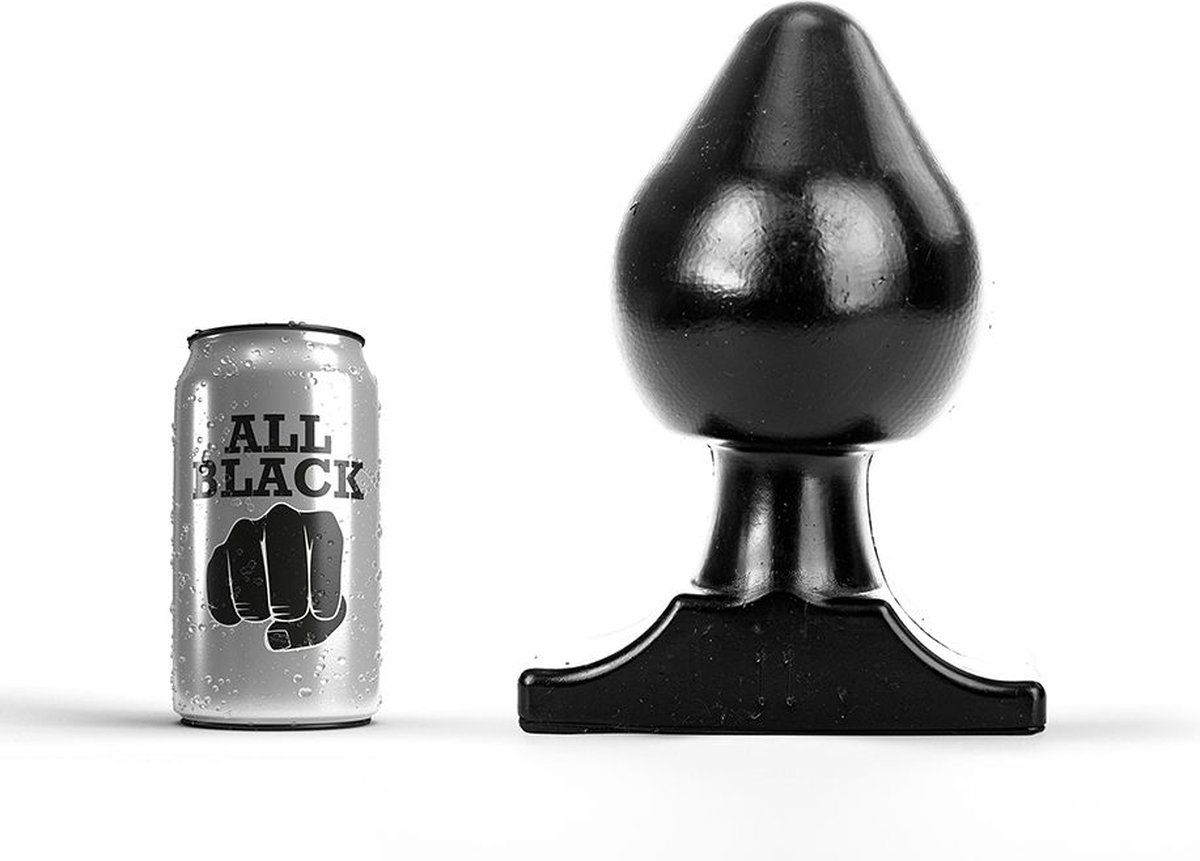 Goedkoopste All Black Buttplug 19 x 11 cm - zwart