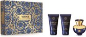 Bol.com Versace Dylan Blue pour Femme Giftset - 50 ml eau de parfum spray + 50 ml showergel + 50 ml bodylotion - cadeauset voor ... aanbieding