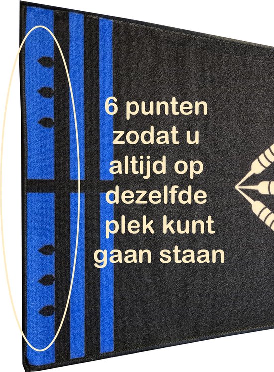 ABC Darts - Dartmat - Antracite Blauw - 241 x 80 cm van ABC Darts — afbeelding 4