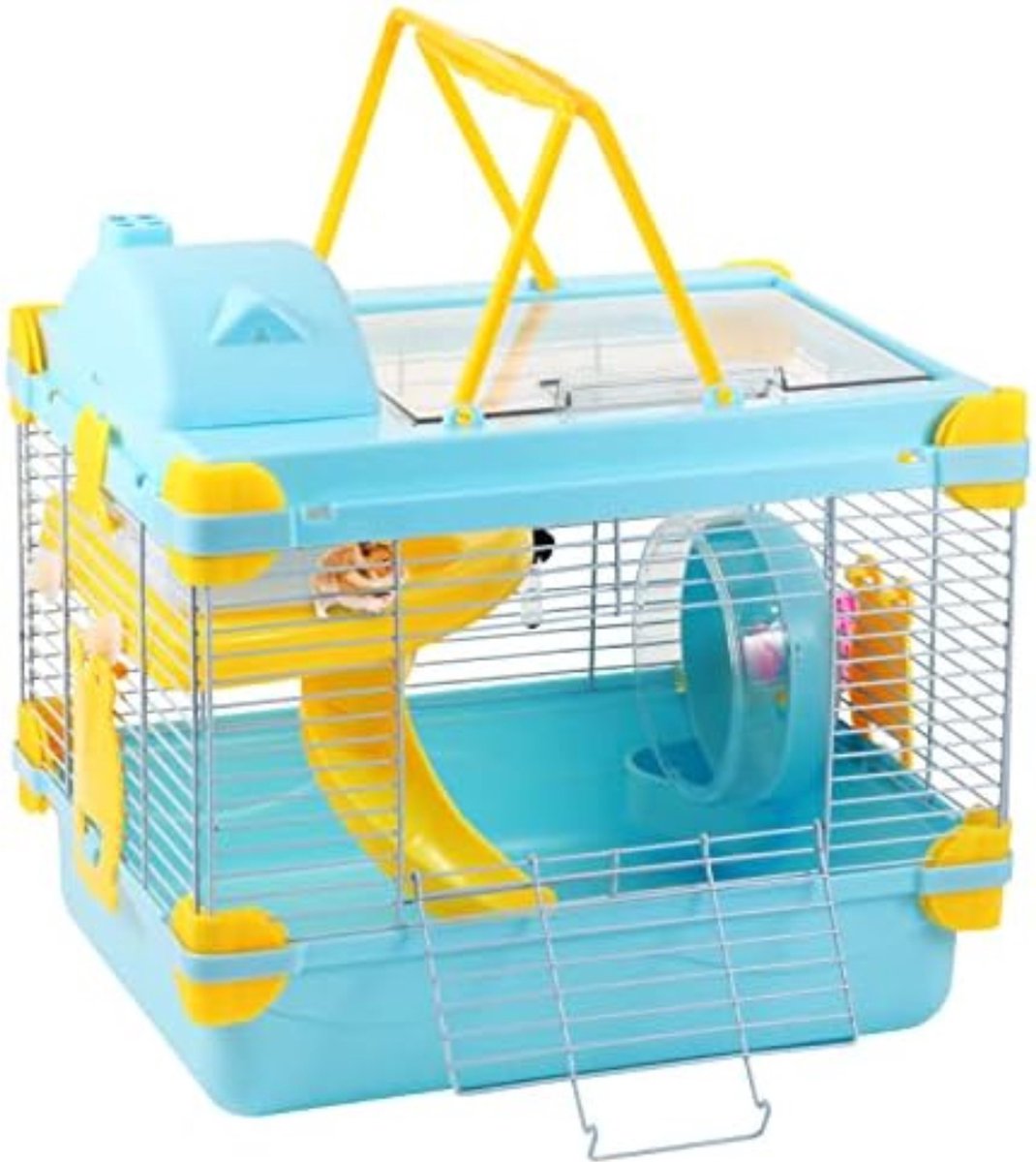 Lexium Hamsterkooi met Hamsterspeelgoed – Rattenkooi – Hamster Kooi – Hamster Huisje – Knaagdierhok – Knaagdierenkooi