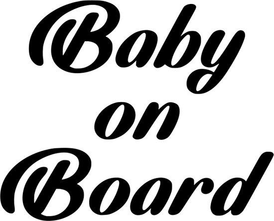 Senor sticker set van 2 Witte Raamsticker "Baby On Board" 15x15 cm | bol