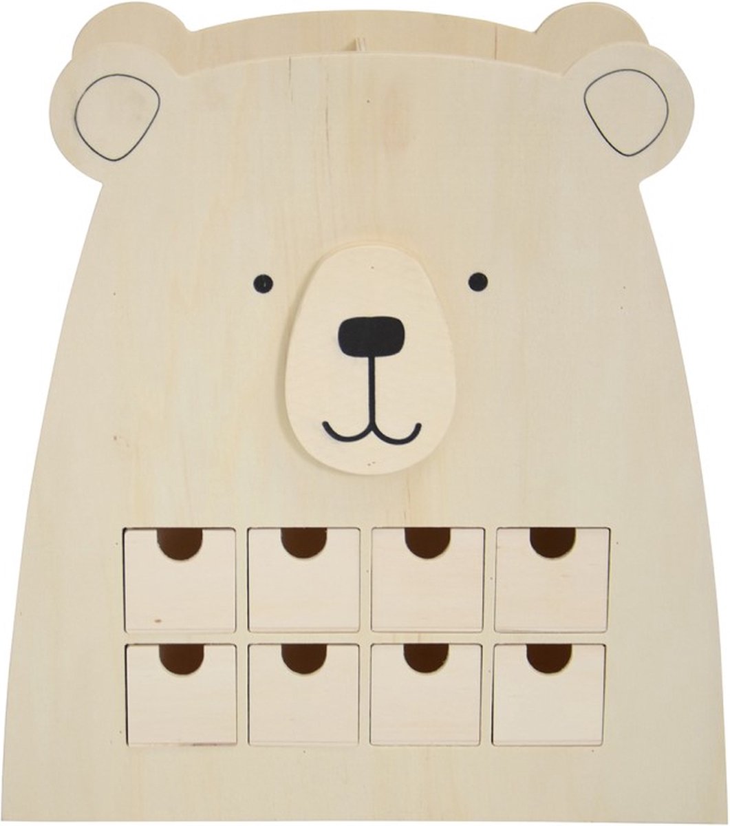 Artemio Adventskalender beertje 33x35,5x13,5 cm