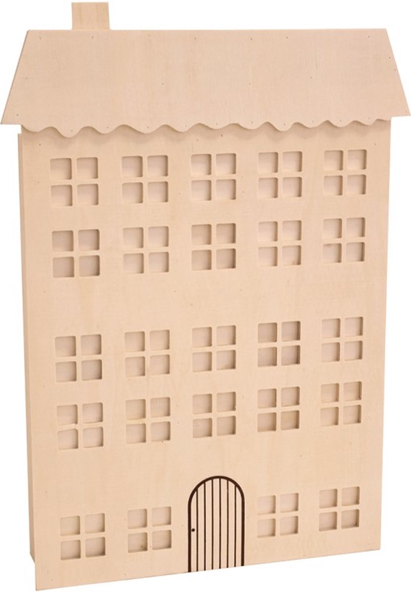 Artemio Adventskalender huis 36x50x8,5 cm Hout