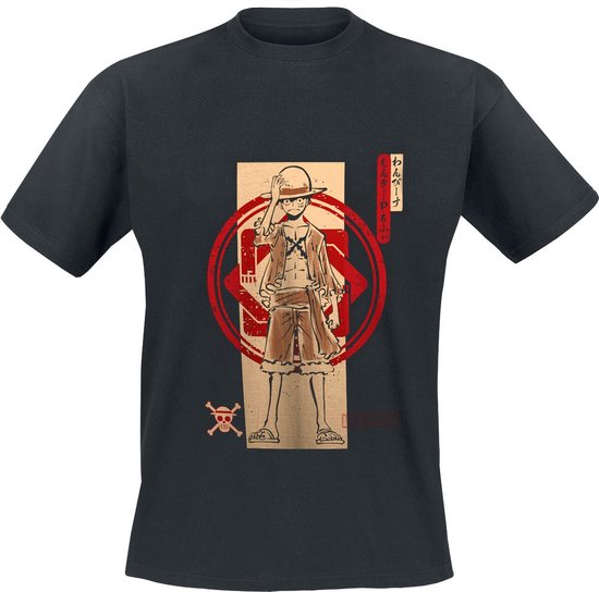 T-shirt homme One Piece Monkey D. Luffy - Noir - L