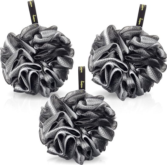 Badspons [3-pack] douchespons, scrubhandschoen, badborstel ...