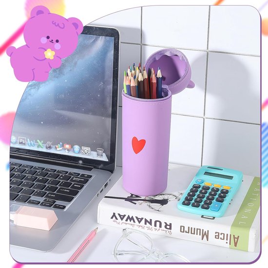 LEGAMI - 2-in-1 etui van zachte siliconen – Kawaii, penhouder, siliconen ritssluiting, pennenzak, potloden, markers, H 18,5 cm, Giraffe, Zacht LEGAMI - 2-in-1 etui van zachte siliconen – Kawaii, penhouder, siliconen ritssluiting, pennenzak, potloden, markers, H 18,5 cm, Giraffe, Zacht