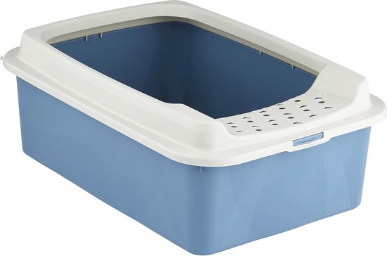 Pawsayes Kattenbak met deksel voor middelgrote en kleine katten, inklapbare kattenbak met lade en lepel