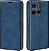 MobyDefend Hoesje - Geschikt voor Motorola Edge 50 Neo / Edge 60 Neo - Luxe Wallet Bookcase (Magnetische Sluiting) - Blauw