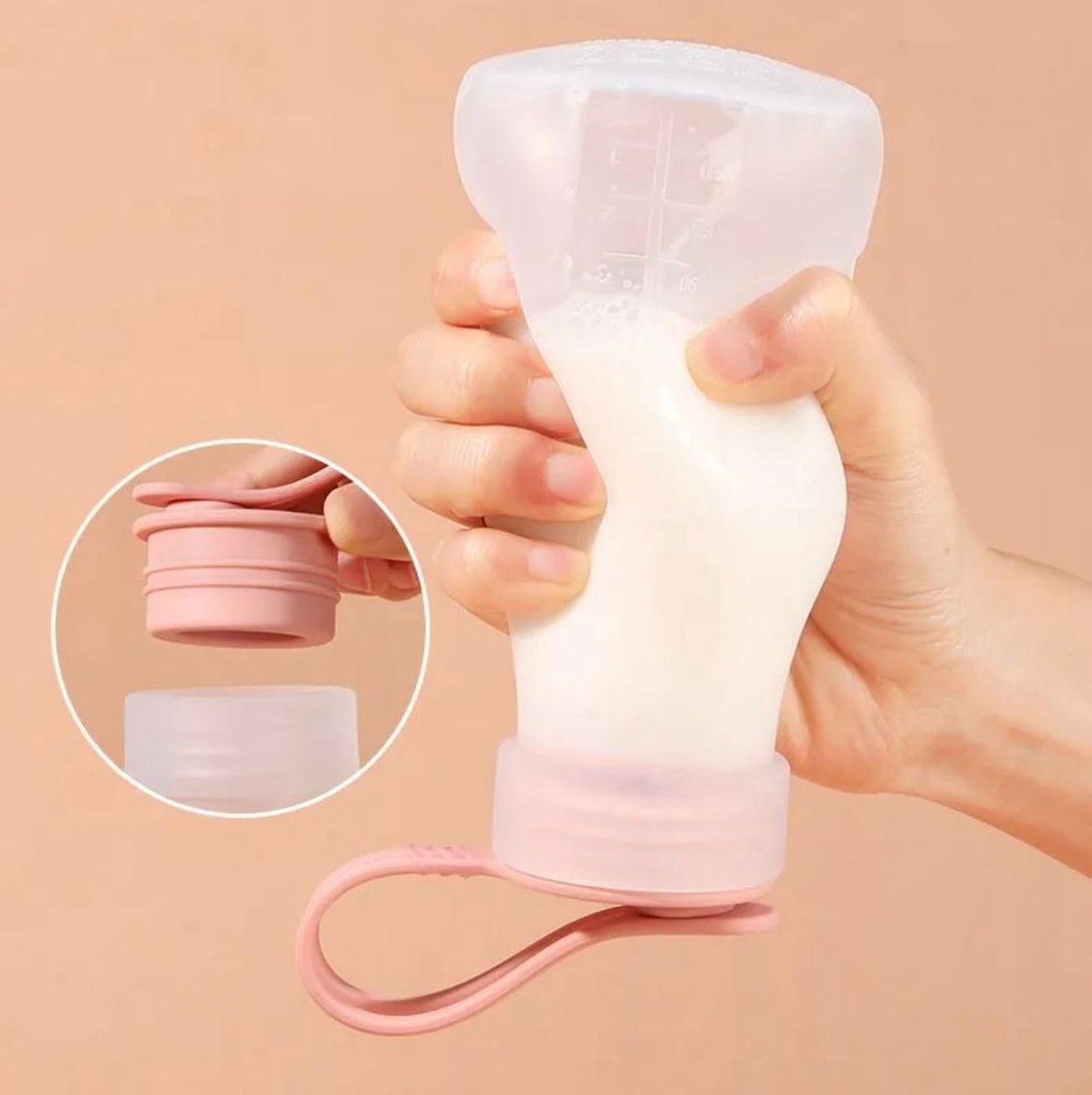 Mom Finity - Moedermelk Bewaarzakjes - Herbruikbaar - Siliconen -Borstvoeding Bewaarzakjes - 240ml - BPA-vrij - Lekvrij - Flesjes - Set van 2 - Roze — cadeau in Cadeau-ideeën - foto 5