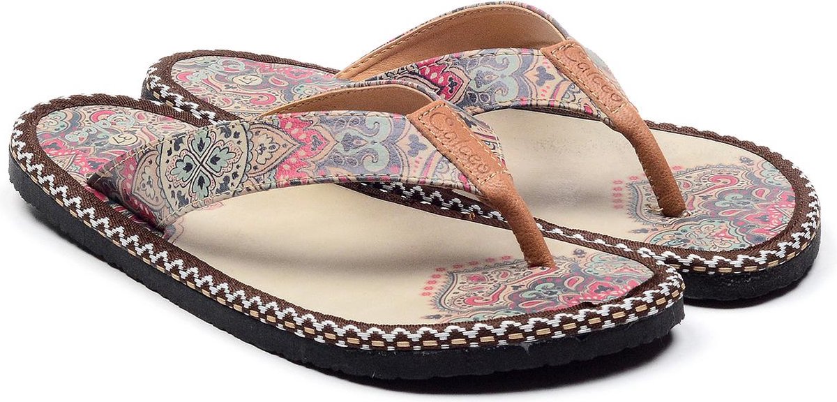 GOBY Flowers Town Slipper Handgemaakt Premium Kwaliteit