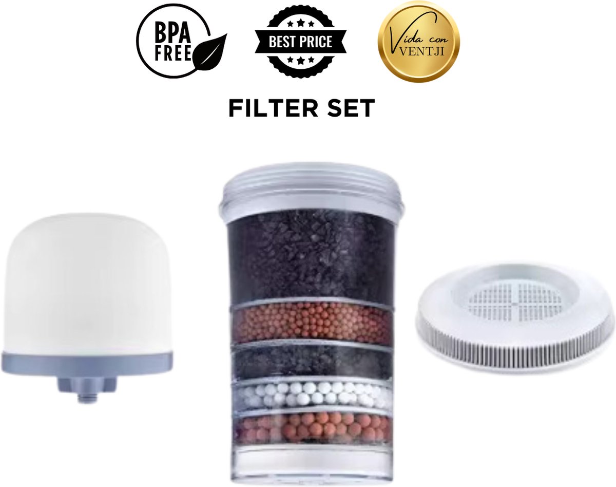 Vida Con Ventji® - Waterfilter Set - Zwaartekracht Waterfilter