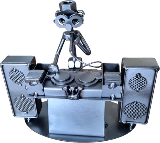 DJ muziek-metaal beeld-metaal kunst-uniek-het best cadeau-party-feest-sinterklas gift-kerst-geschenk