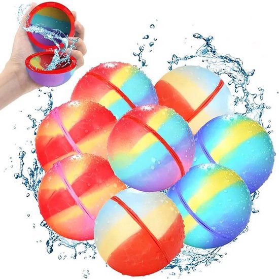 BP Ballons d'eau réutilisables pro - 8 pièces - Jouets aquatiques - Jouets à Ballons d'eau - Ballons d'eau à fermeture automatique