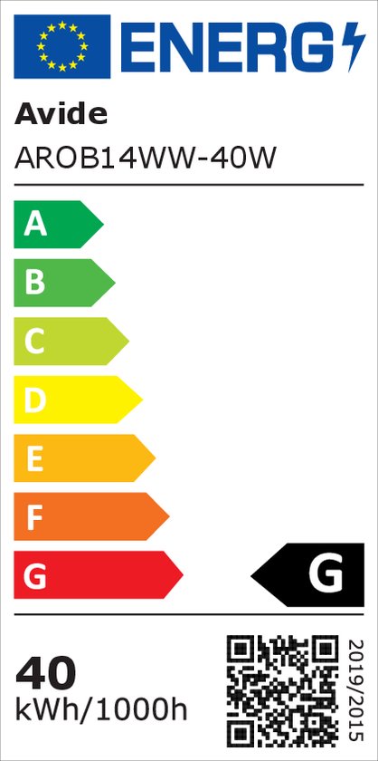 Avide E14 Lampe de four 40W 220-240V - 390lm - 3000K - Lampe de four - Lumière blanc chaud
