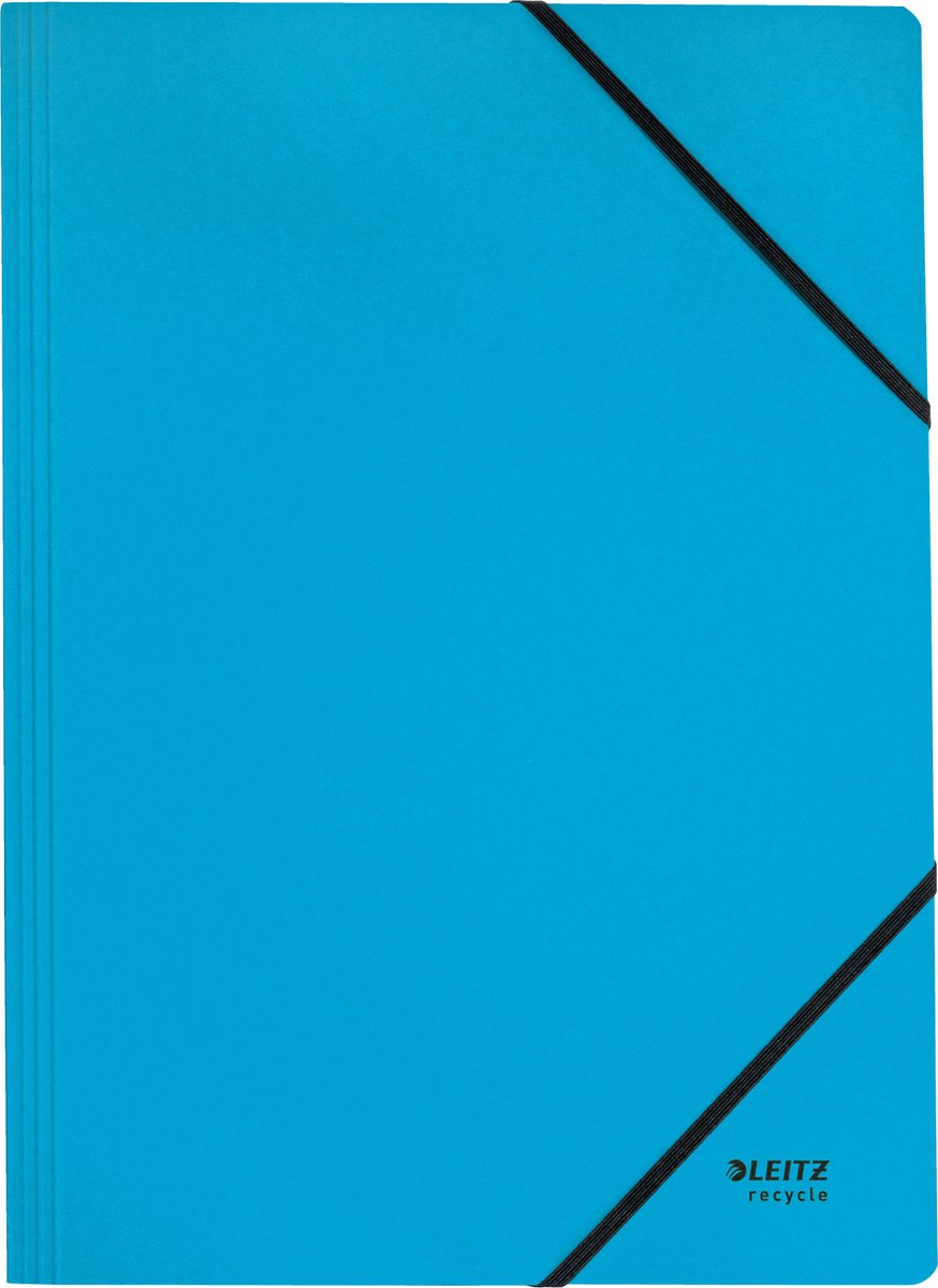 Leitz Recycle Map met Elastiek A4 - 100% Gerecycled Post-consumer Karton - Blauw