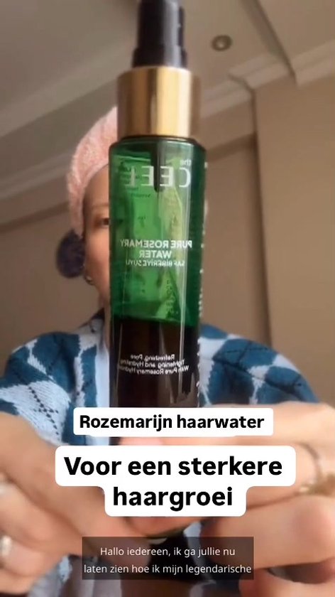 The Ceel Rozemarijn haarwater met anti-haaruitval en voor betere haargroei - Pure vegan rozemarijnwater - Sterkere haargroei en effectief tegen haaruitval - Haarserum en haartonic van pure rozemarijn 100 ml