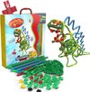 Spaghetteez - Twist-A-Saurus Rex - Flexibele Bouwstaafjes - Speelgoed 5,6,7,8 Jaar Jongens en Meisjes- Constructie Speelgoed- Montessori Speelgoed- Educatief Speelgoed
