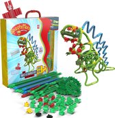 Spaghetteez - Twist-A-Saurus Rex - Flexibele Bouwstaafjes - Speelgoed 5,6,7,8 Jaar Jongens en Meisjes- Constructie Speelgoed- Montessori Speelgoed- Educatief Speelgoed