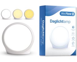 WeFlow Daglicht lamp met 5 helderheidsniveaus, 3 lichten & Timer functie - Lichttherapielamp - Zonlicht lamp - 10.000 LUX - Daglichtlamp - Energielamp - UV-Vrij - Levensduur van 50.000 uur - USB C